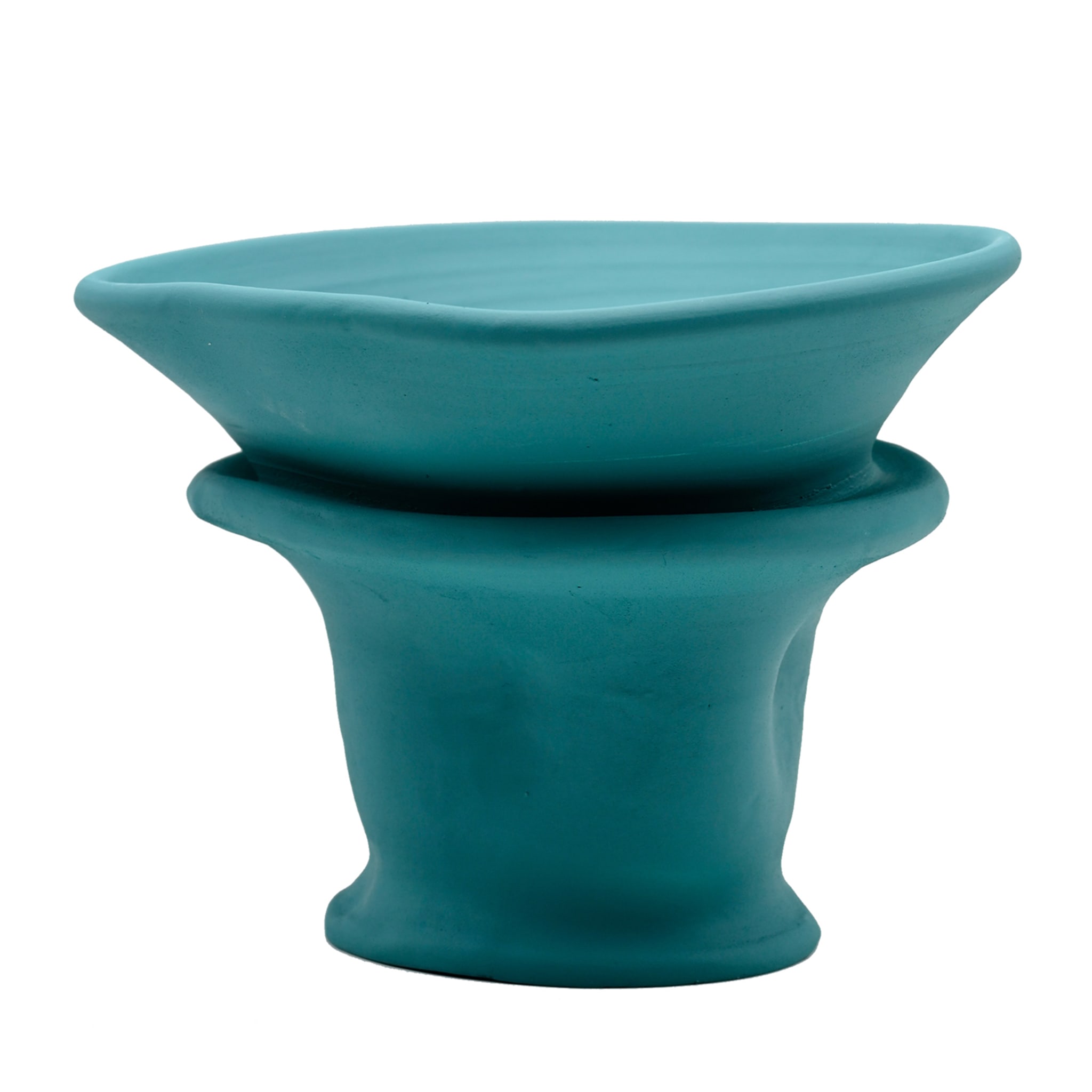 Vase Turquoise Sculpteur à la Main