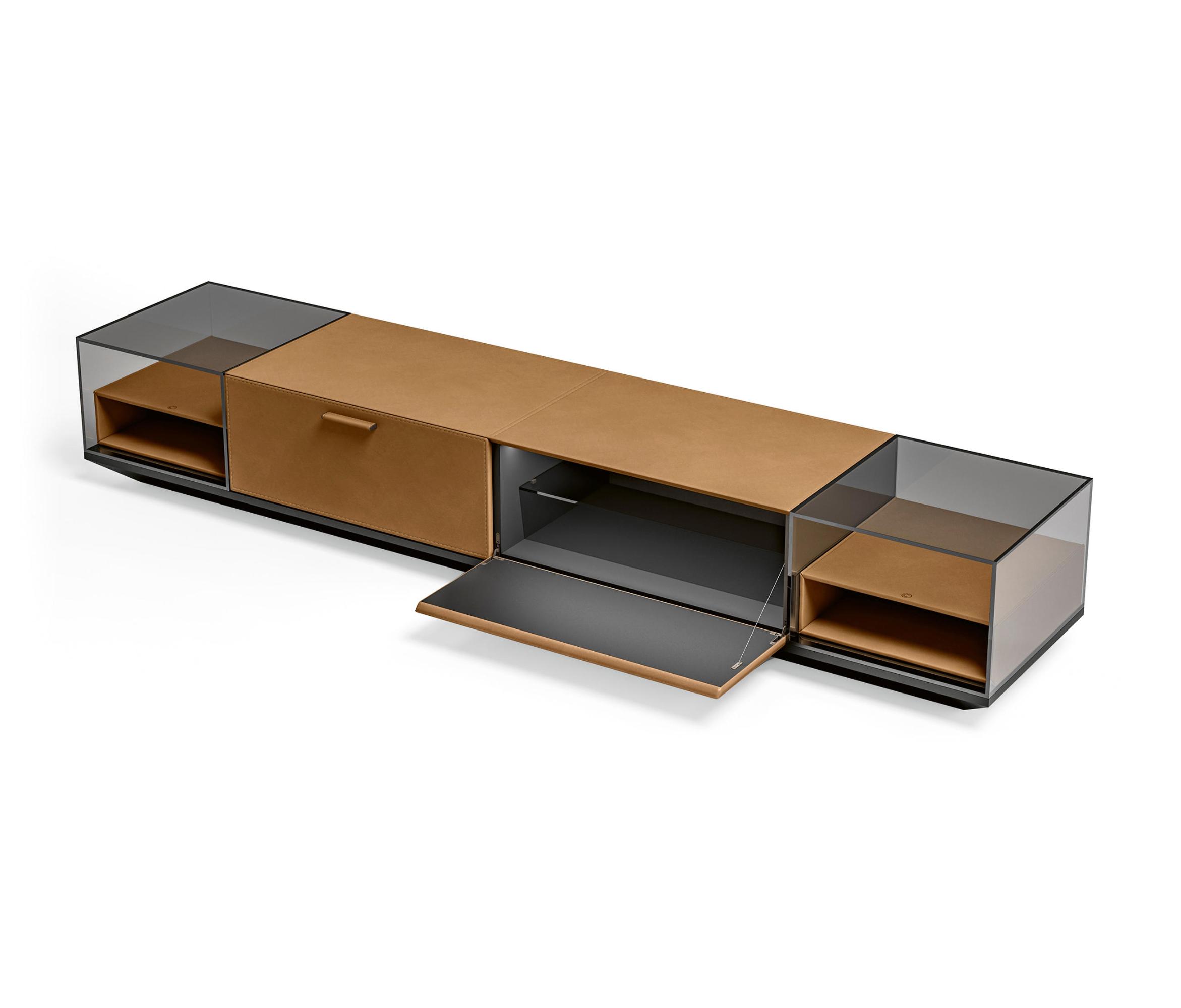 Meuble TV en Cuir | Dimensions: L 260 cm
