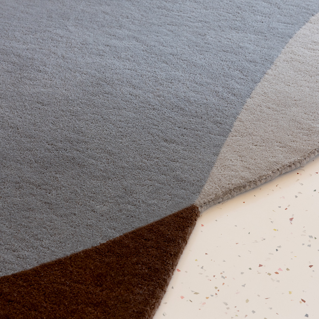 Tapis Élément Chad Brun Bleu