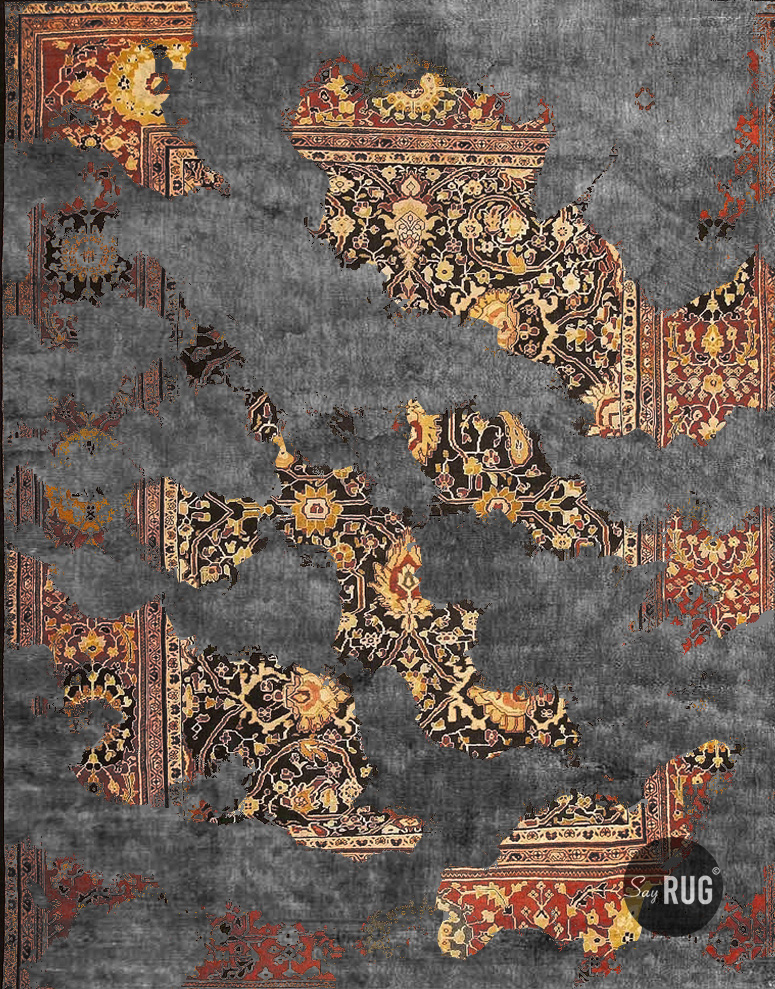Tapis Agra Charbon