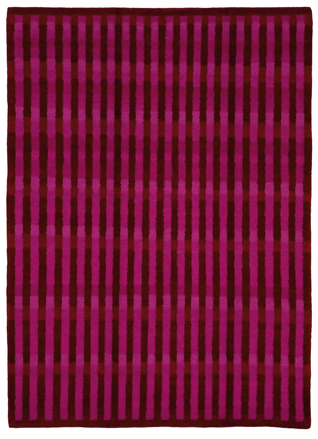 Tapis Gamba Rayures Verticales Rouge Rose