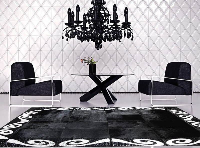 Tapis Noir & Argent