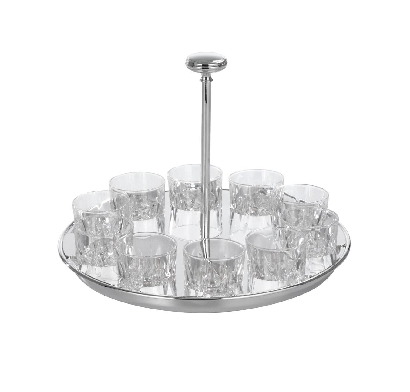 Set de 10 Verres avec Plateau