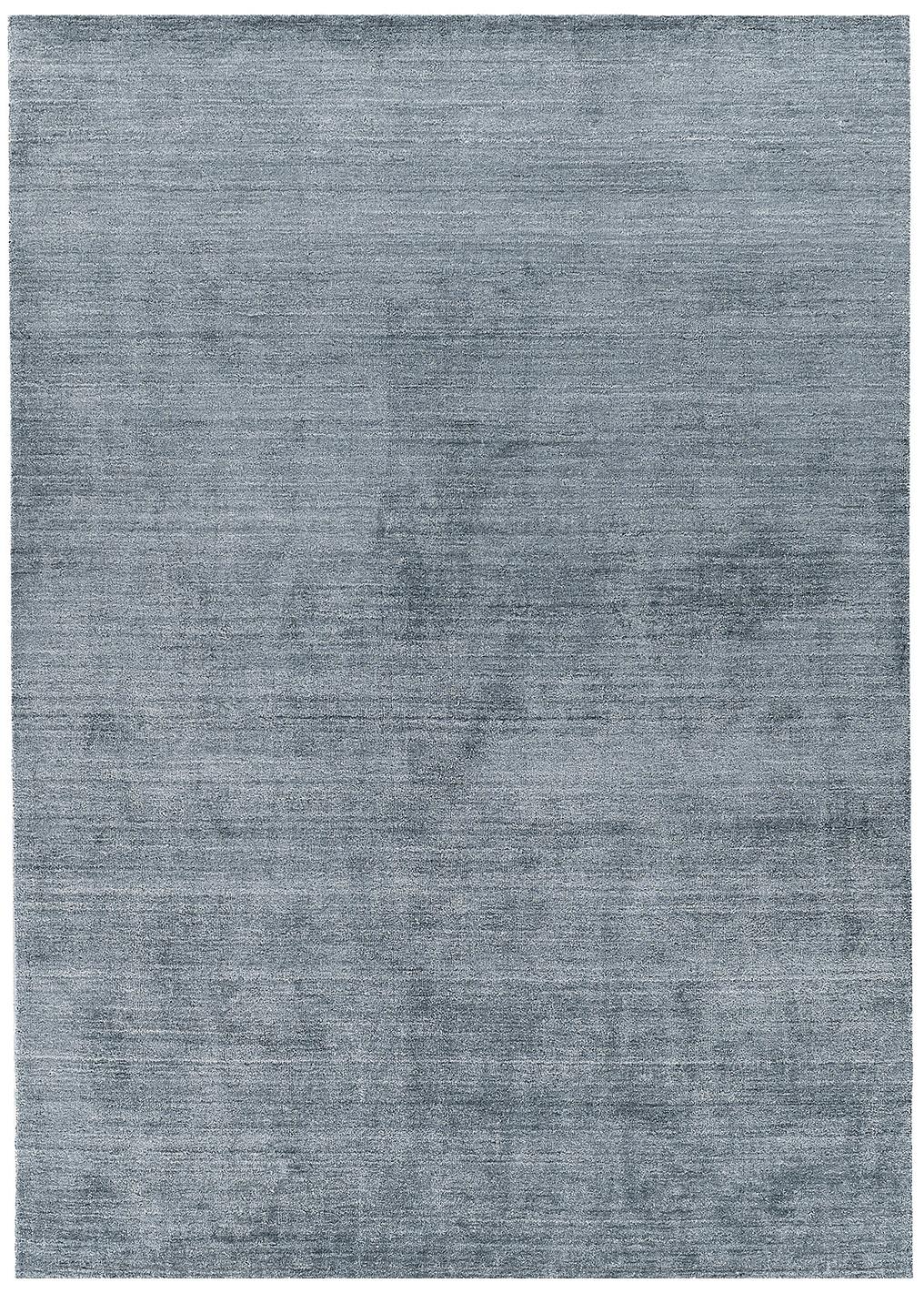 Tapis Soie de Bambou Bleu