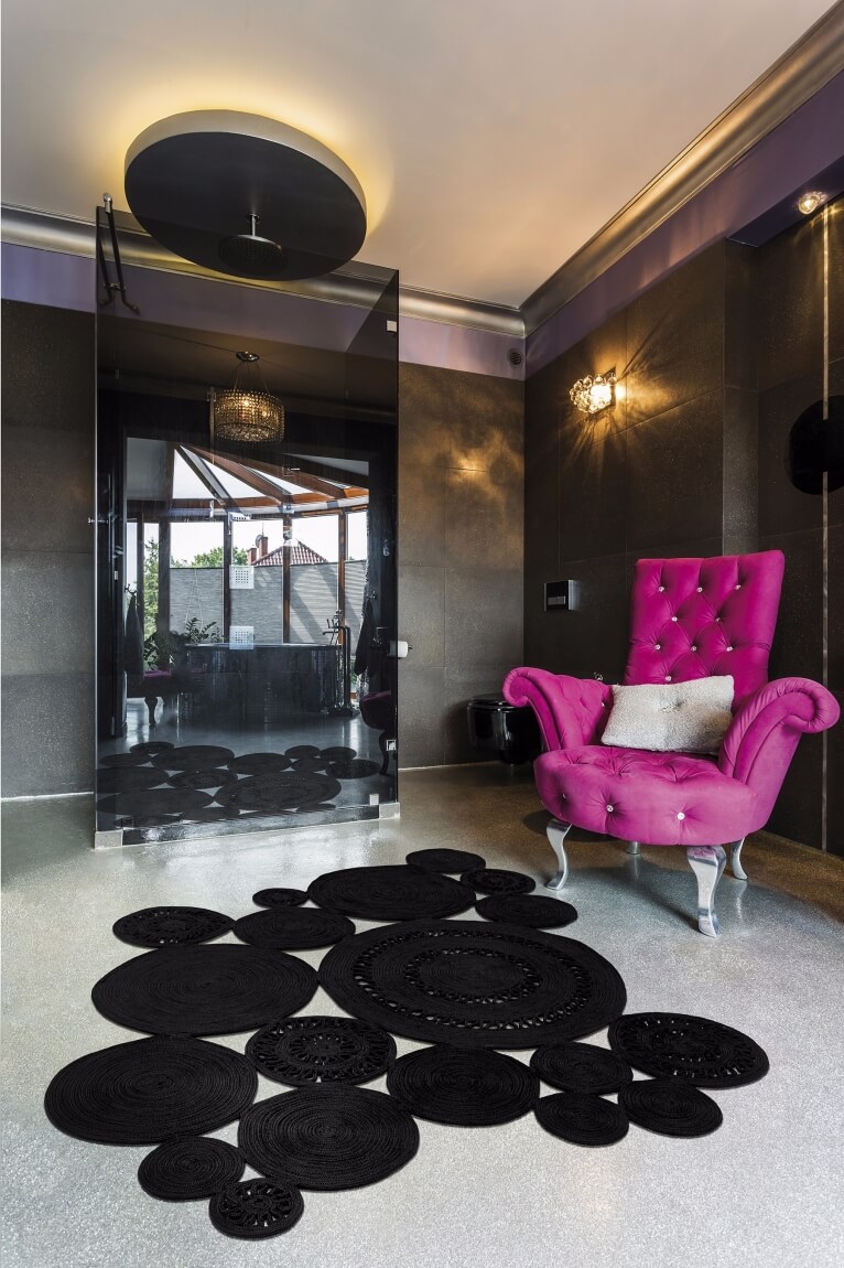 Tapis Tressé Noir