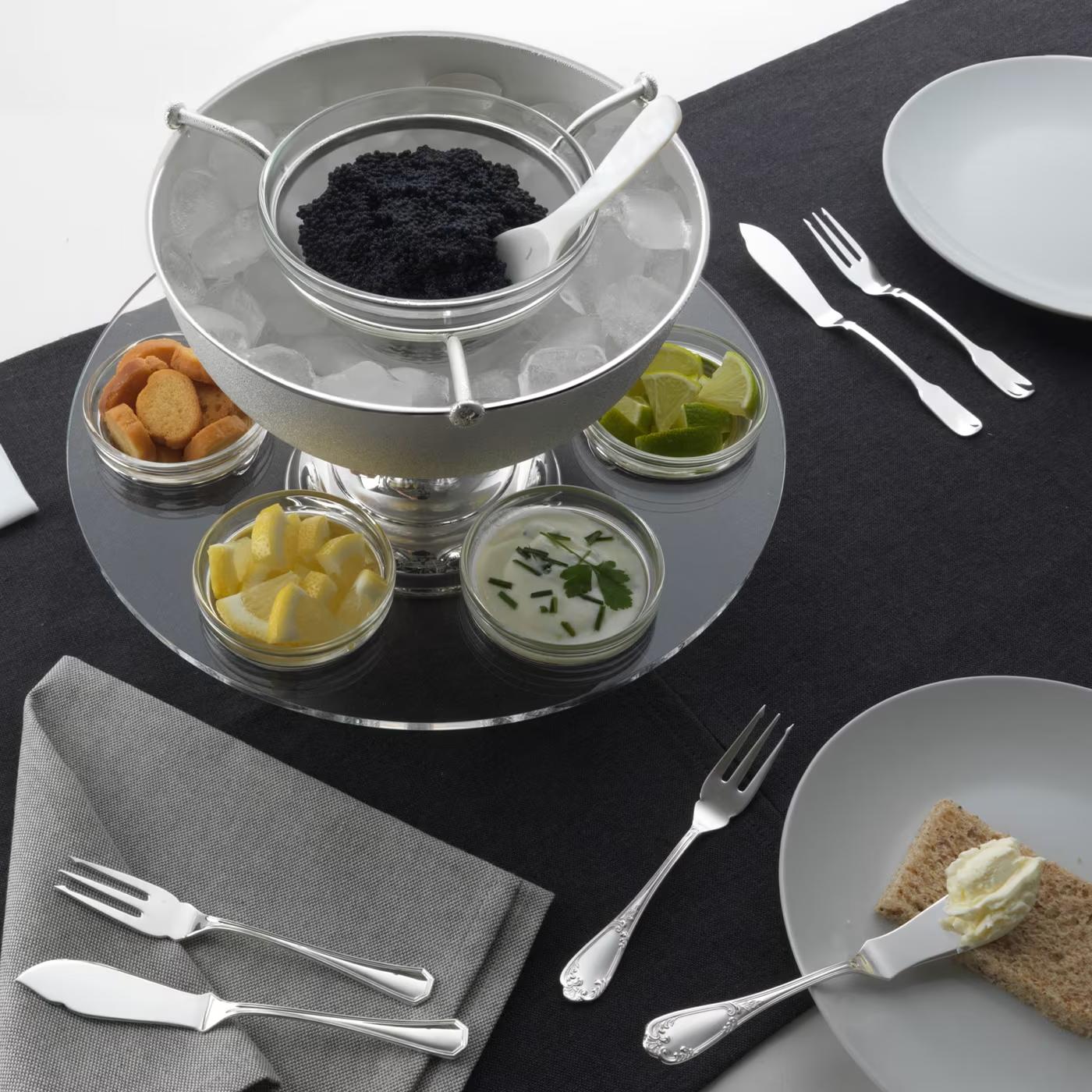 Service À Caviar En Argent