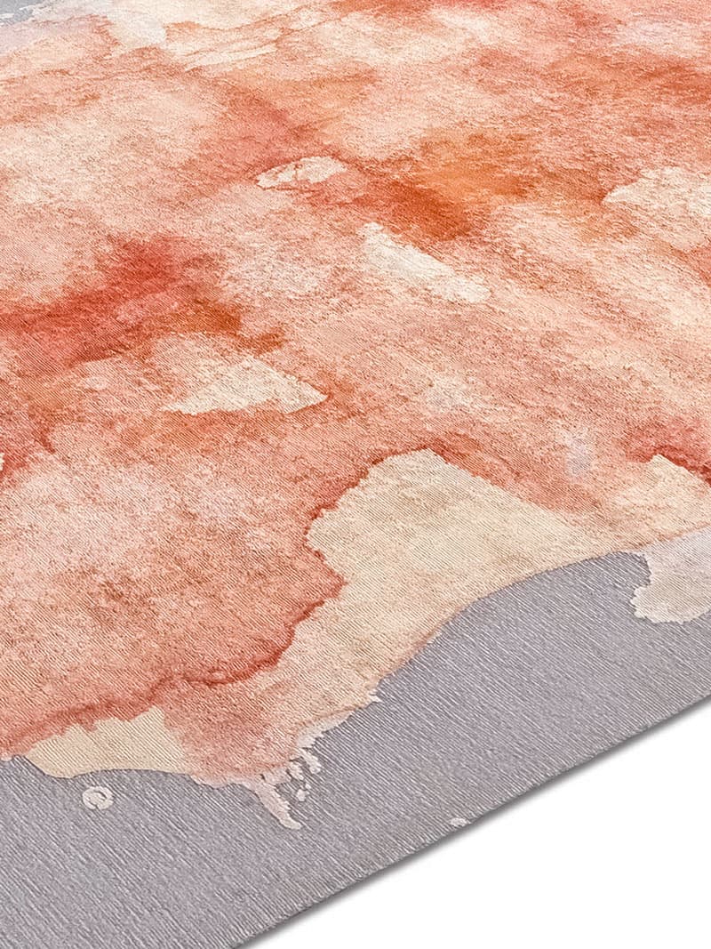 Tapis noué main de luxe Mono Rose