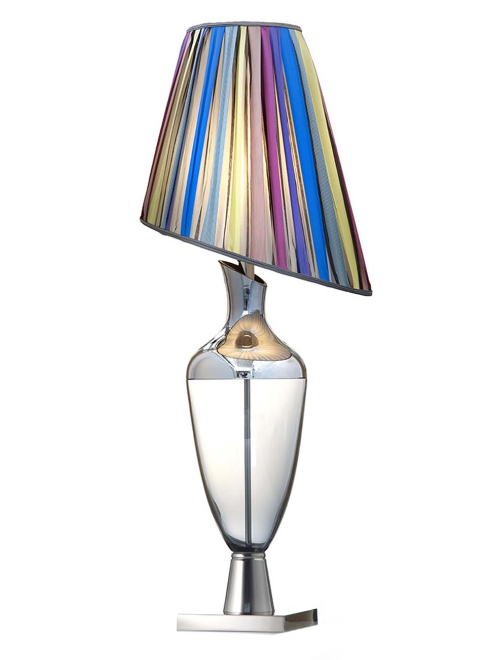 Lampe de Table en Verre de Murano Fumé Multicolore