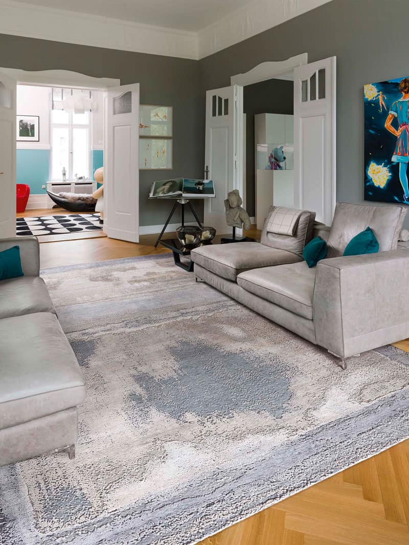 Tapis fait main de luxe Mélange Sable