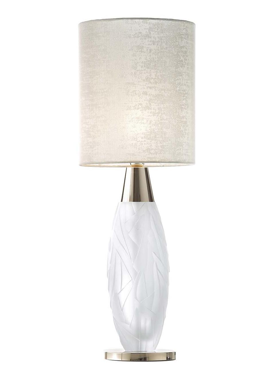 Lampe de Table Or Doux en Cristal Mat Taillé Main