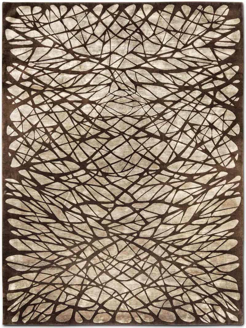 Tapis noué main Dresden Marron | Taille: 305 x 427 cm