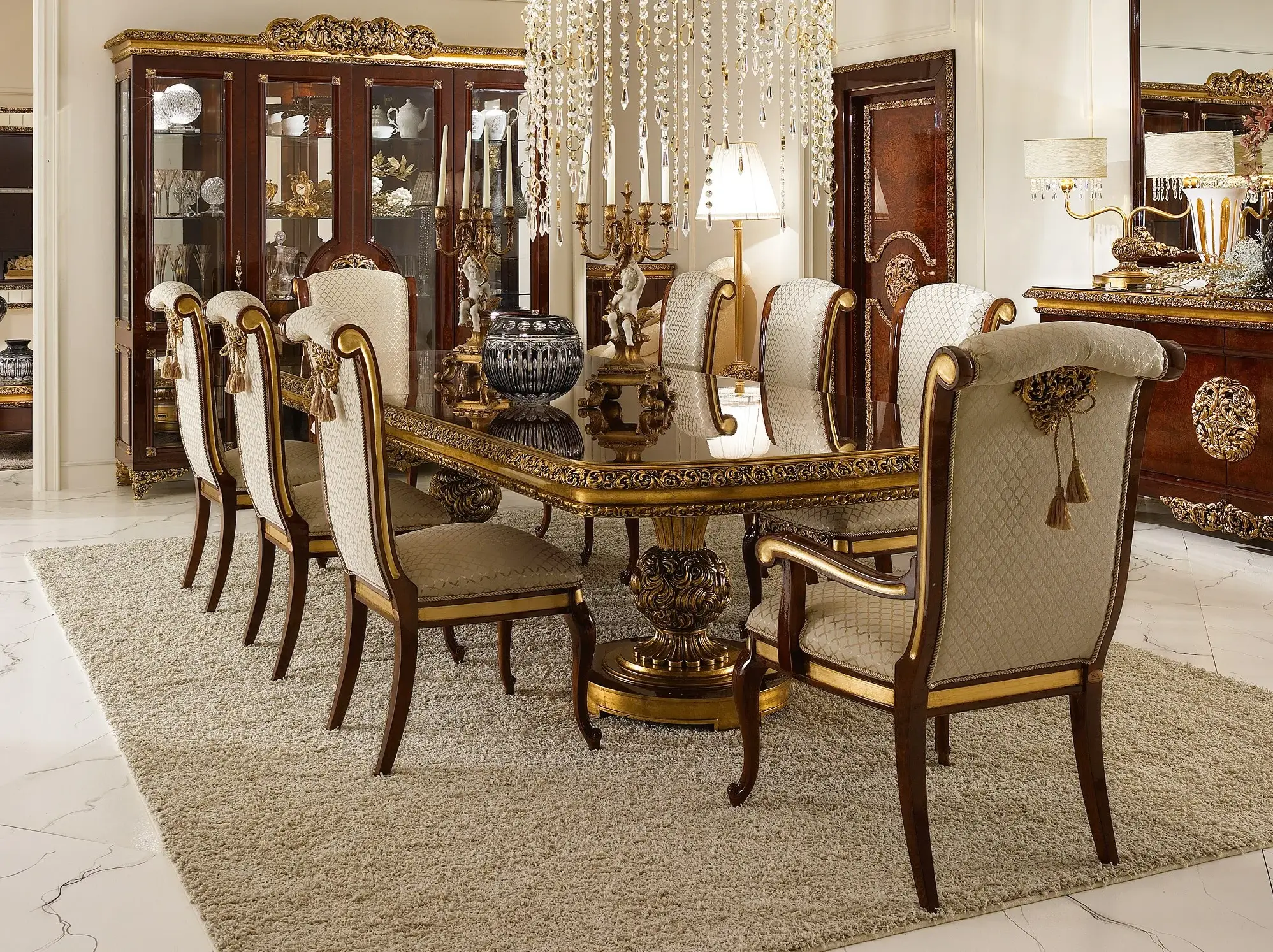 Table À Manger Classique Élégance | Configuration: Fixe