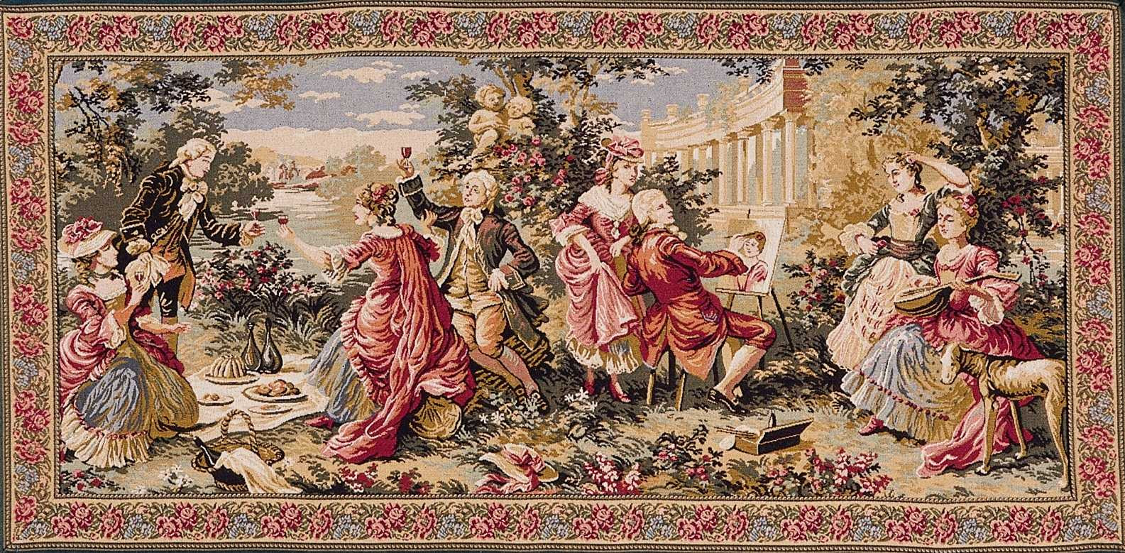 Tapisserie Fête Champêtre avec Bordure