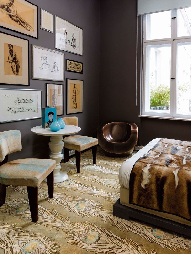 Tapis de luxe fait main Plumes Lane