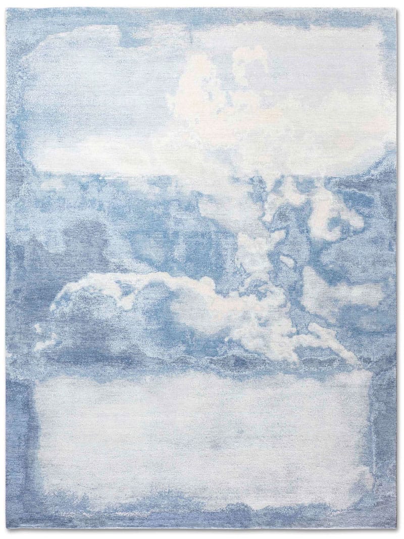 Tapis No. 15 Nuages Bleu Clair sur Bleu