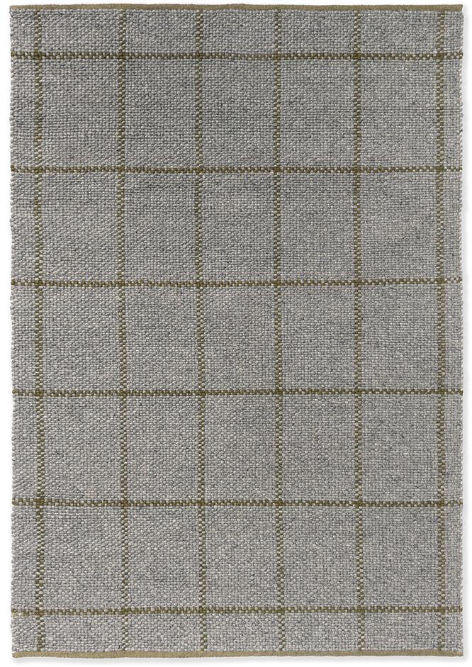 Tapis Artisan Matière Carreaux Ardoise/Olive
