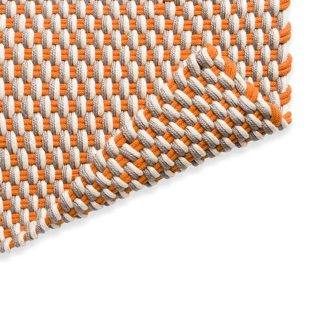 Tapis d’extérieur Dentelle Tricolore Blanc/Sable/Mangue