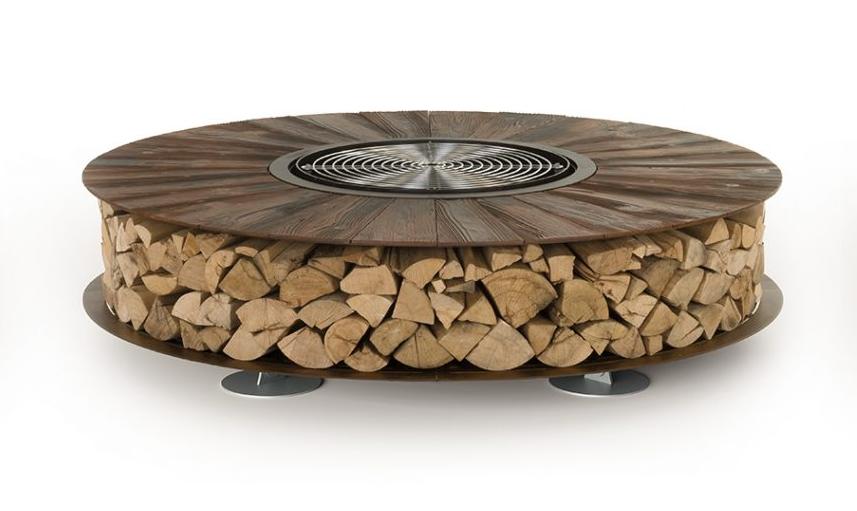 Brasero Zero texturé corten