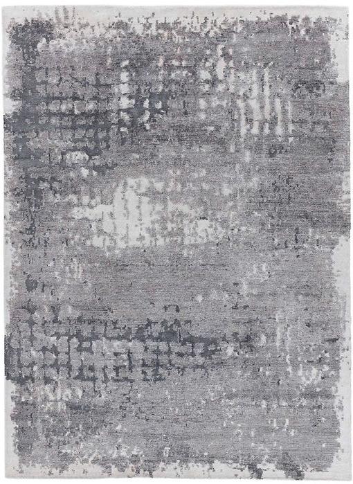 Tapis Abstrait Indien en Soie de Bambou