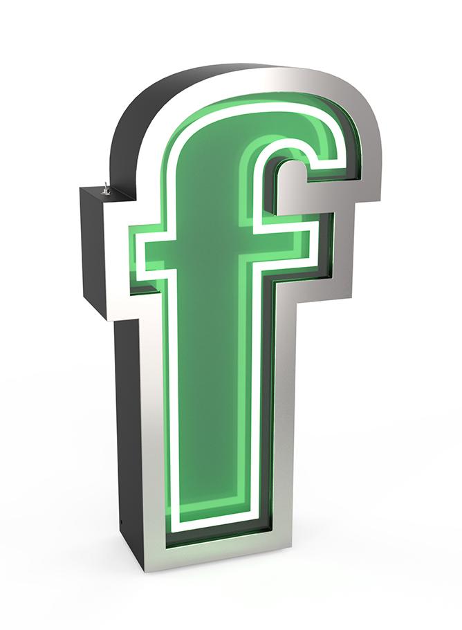 Lettre Lumineuse Fancy F