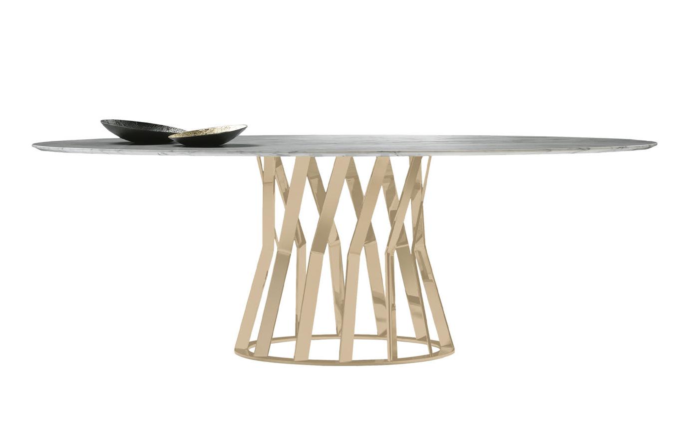 Table de salle à manger Ray dorée