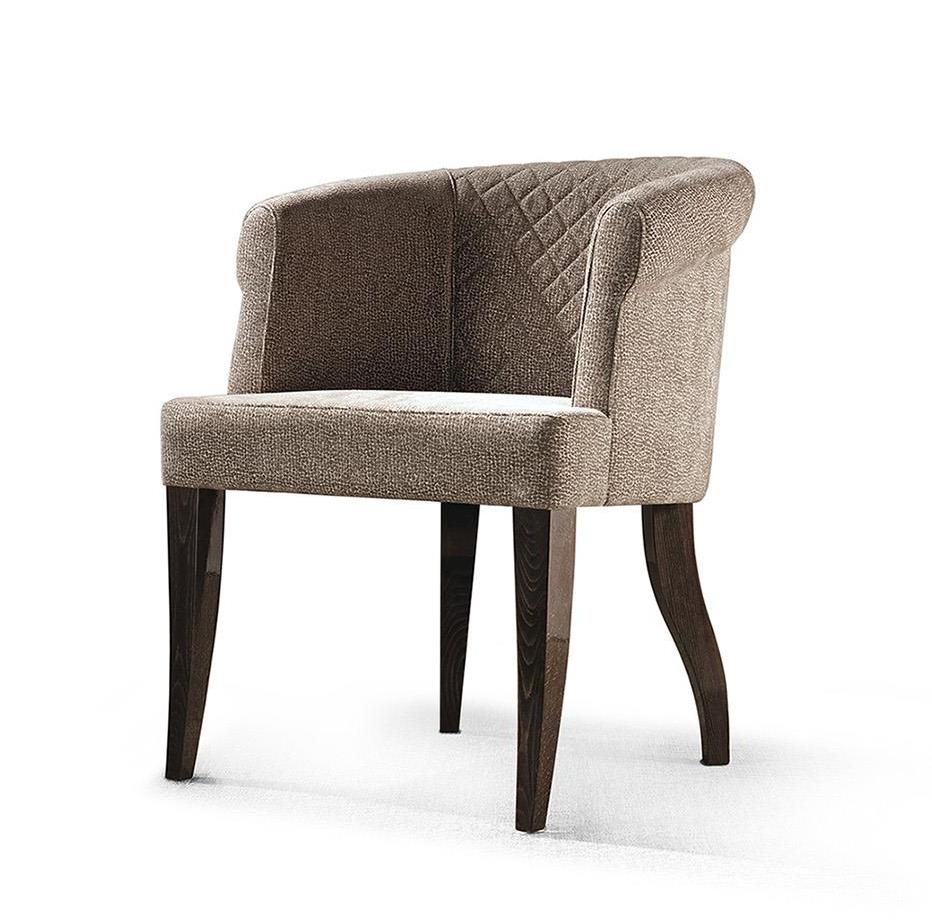 Fauteuil Arrondi avec Couture Géométrique