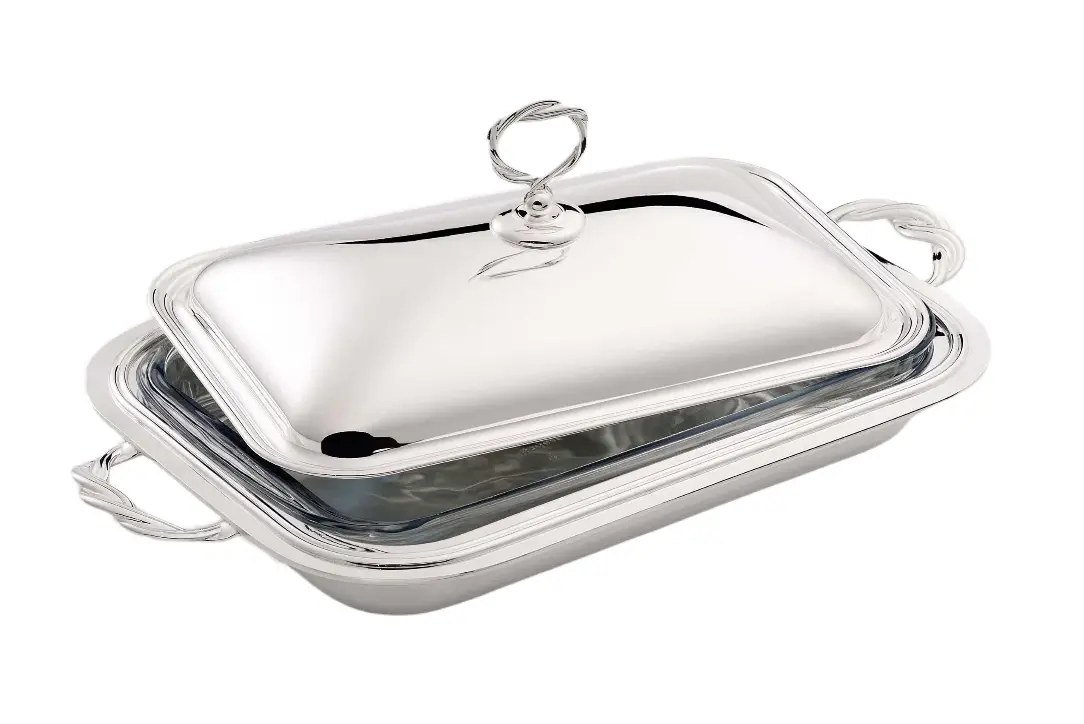 Légumier Rectangulaire Argenté | Configuration: Without Lid