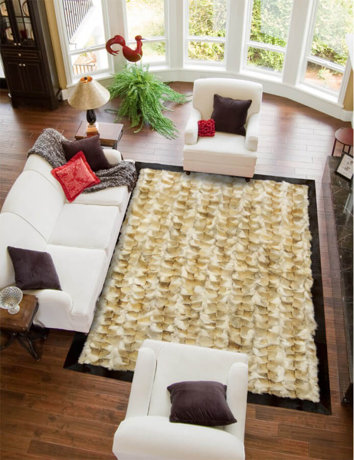 Tapis Loup Jaune 820 | Taille: 210 x 210 cm