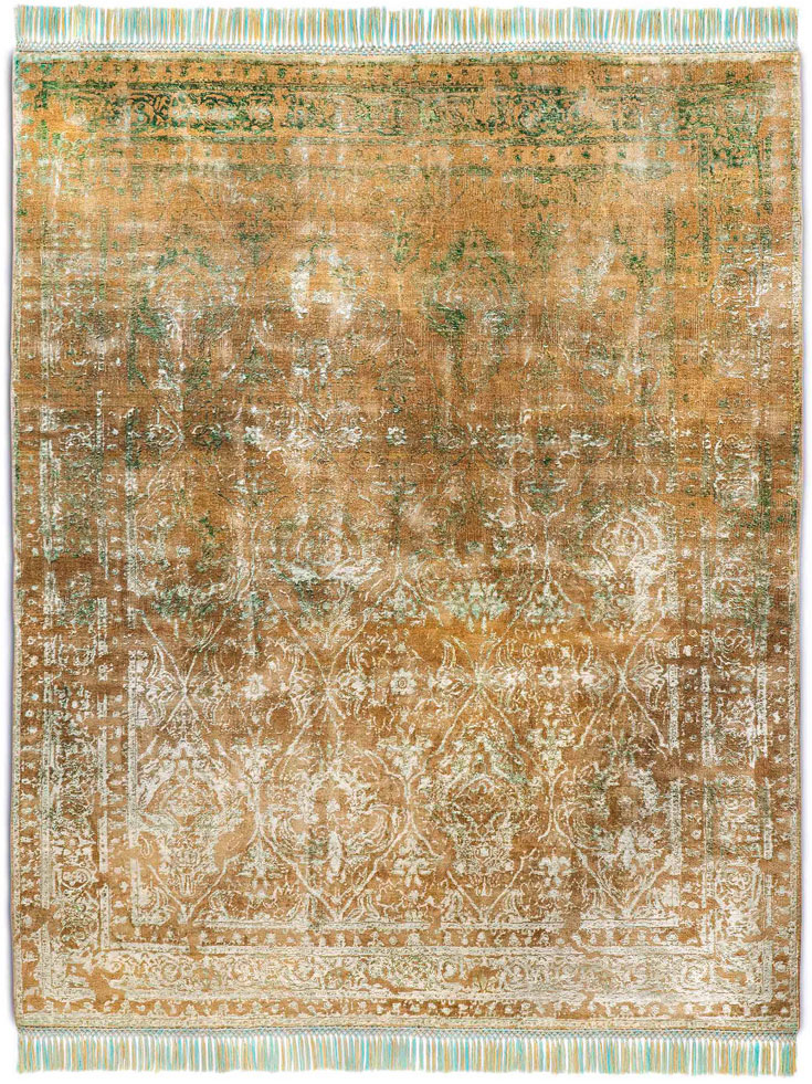 Tapis de luxe fait main Rajasthan Zero Pile | Taille: 183 x 274 cm