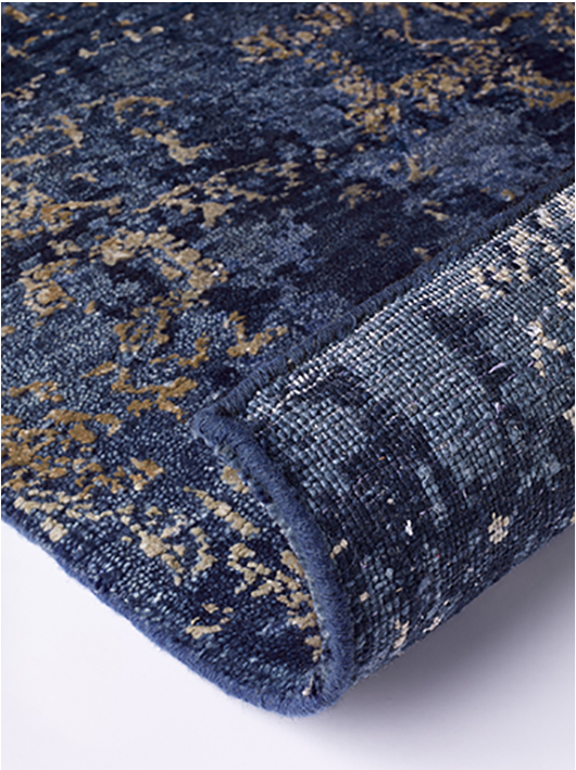 Tapis de luxe Abstract Blue Gold | Taille: 170 x 240 cm