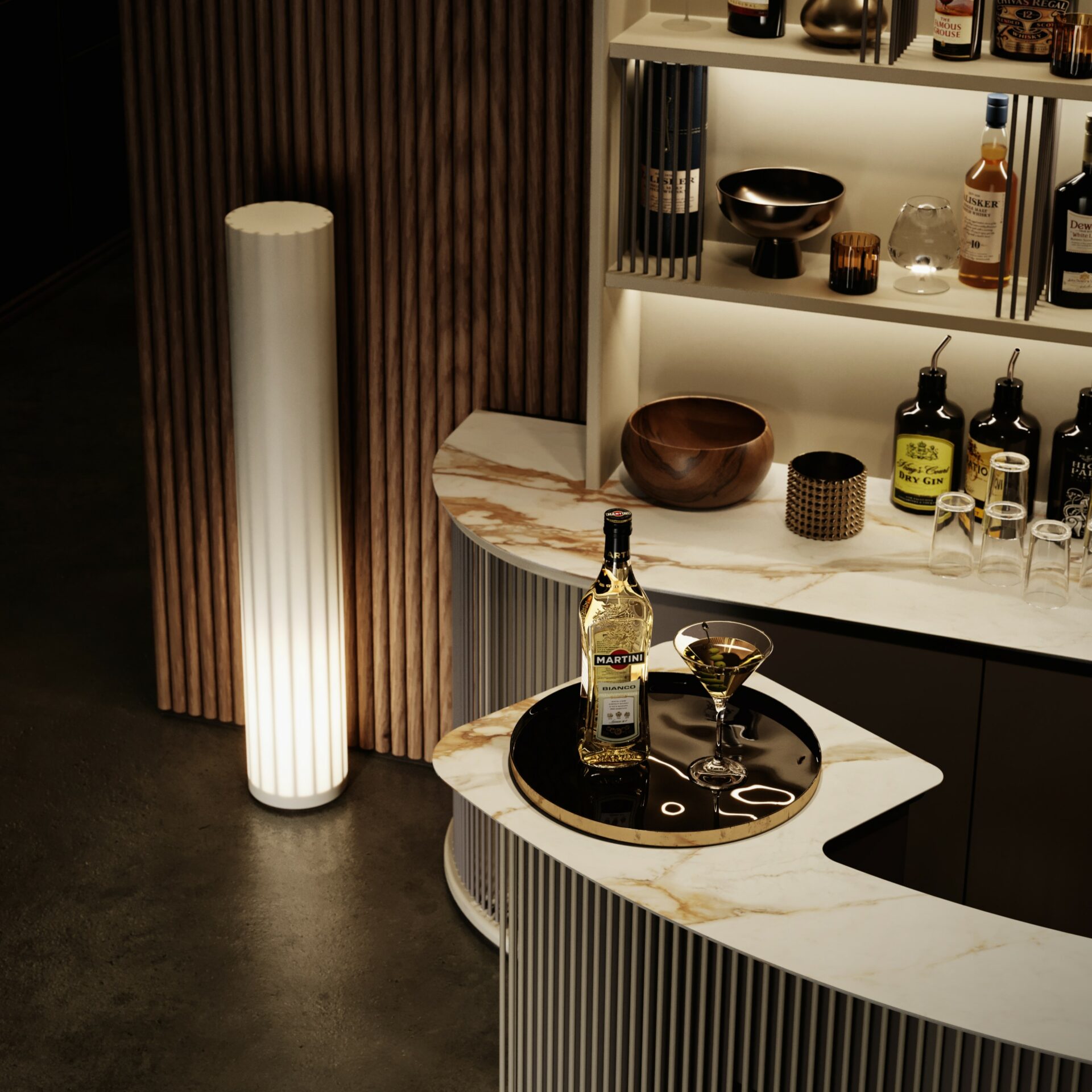 Bar Maison avec Comptoir Dry
