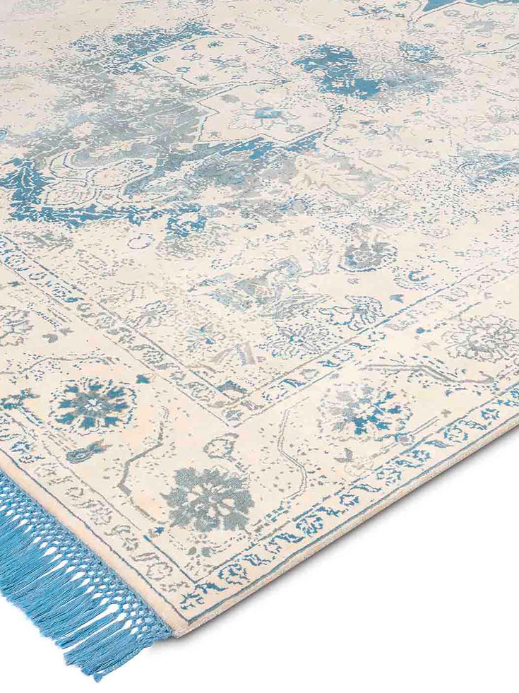 Tapis de luxe Bleu Clair