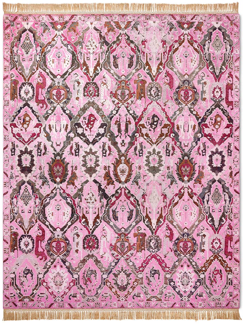 Tapis de luxe fait main KavaBagh Rose | Taille: 183 x 274 cm