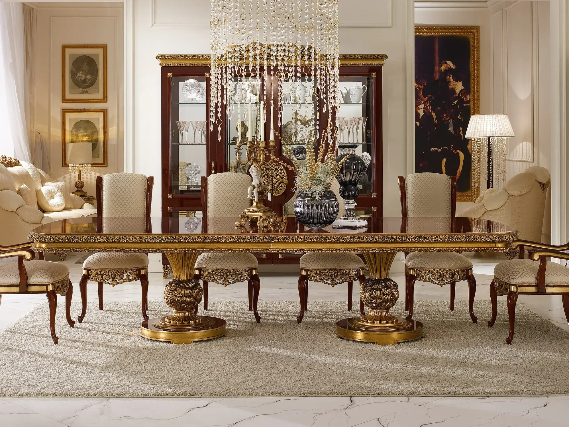 Table À Manger Classique Élégance | Configuration: Fixe