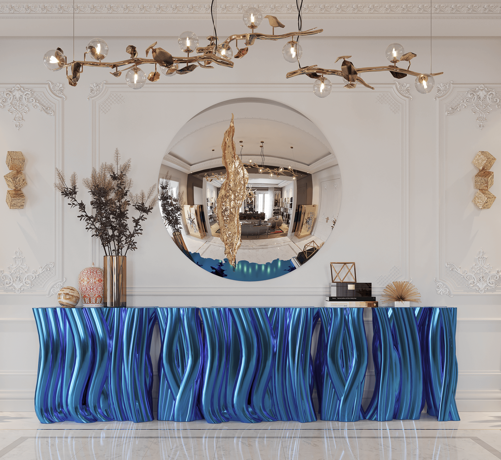 Buffet Premium Bleu Monochrome
