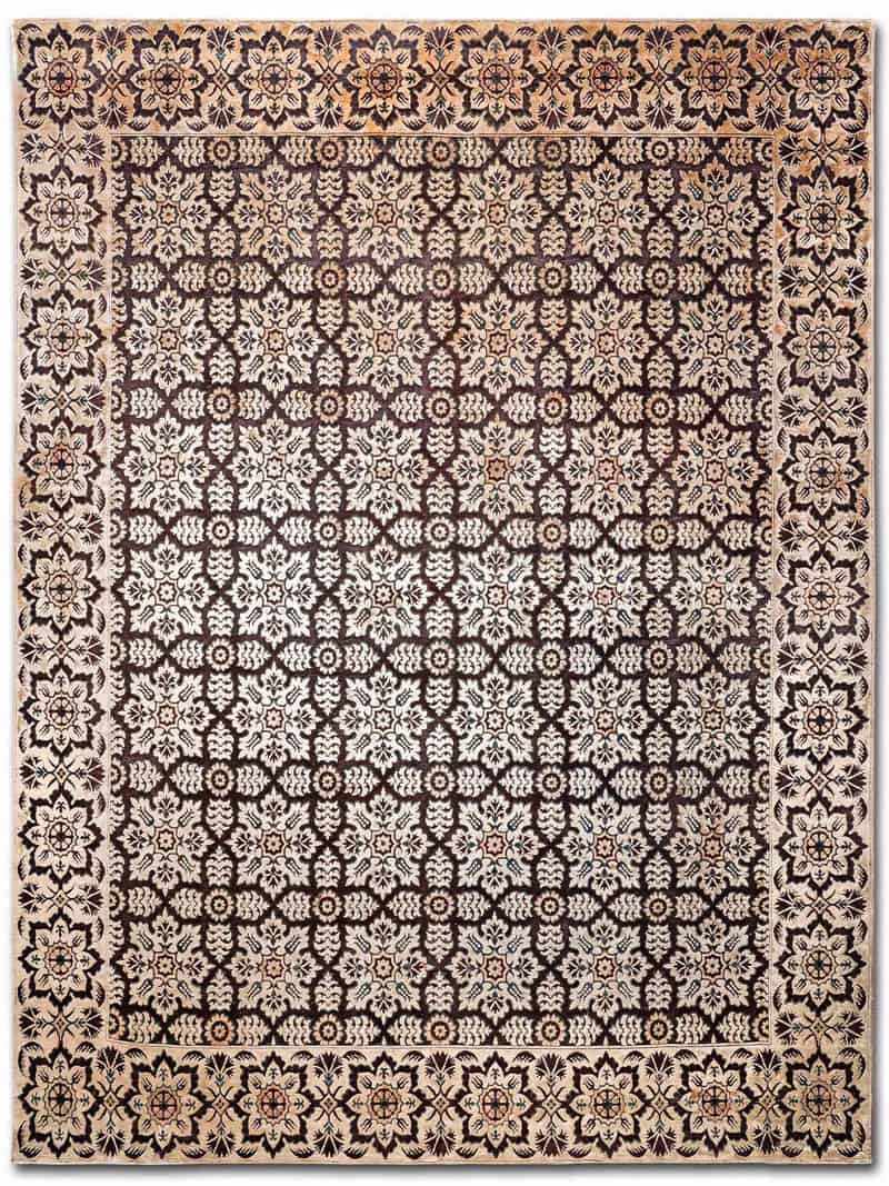 Tapis tissé main Carreaux