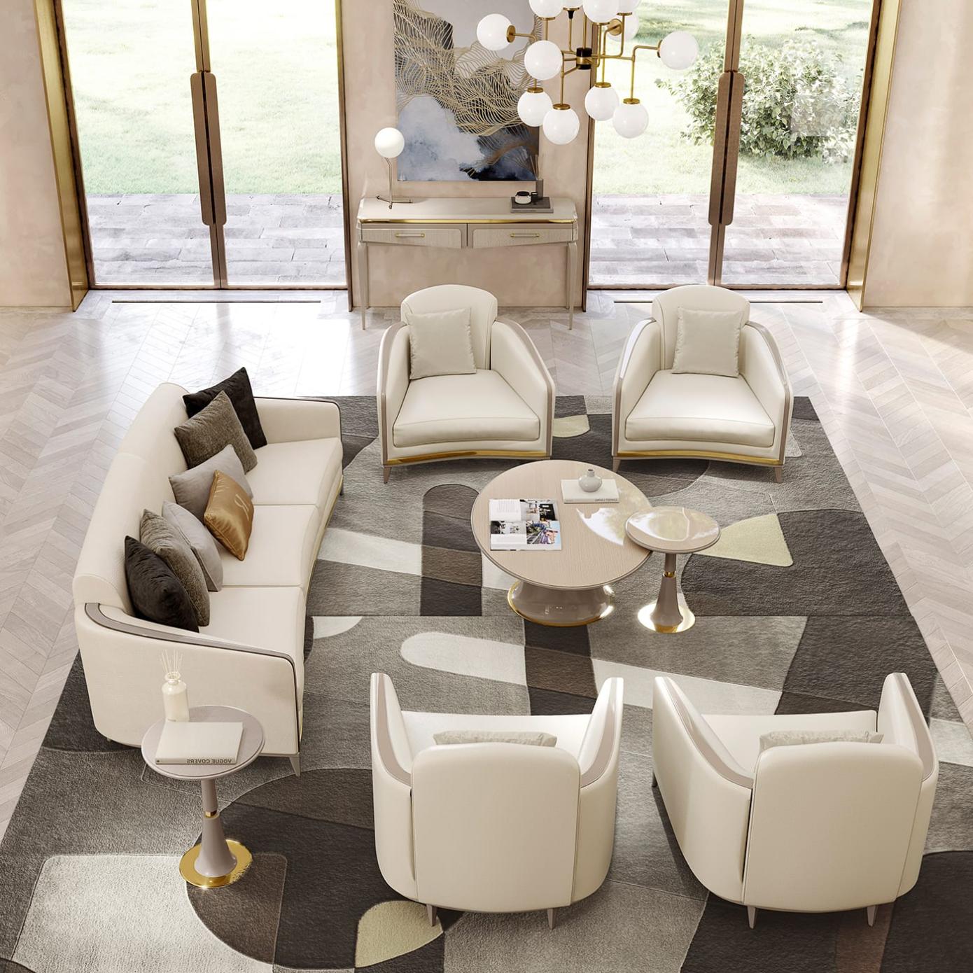 Canapé 3 Places Beige Élégance | Configuration: Avec coussins