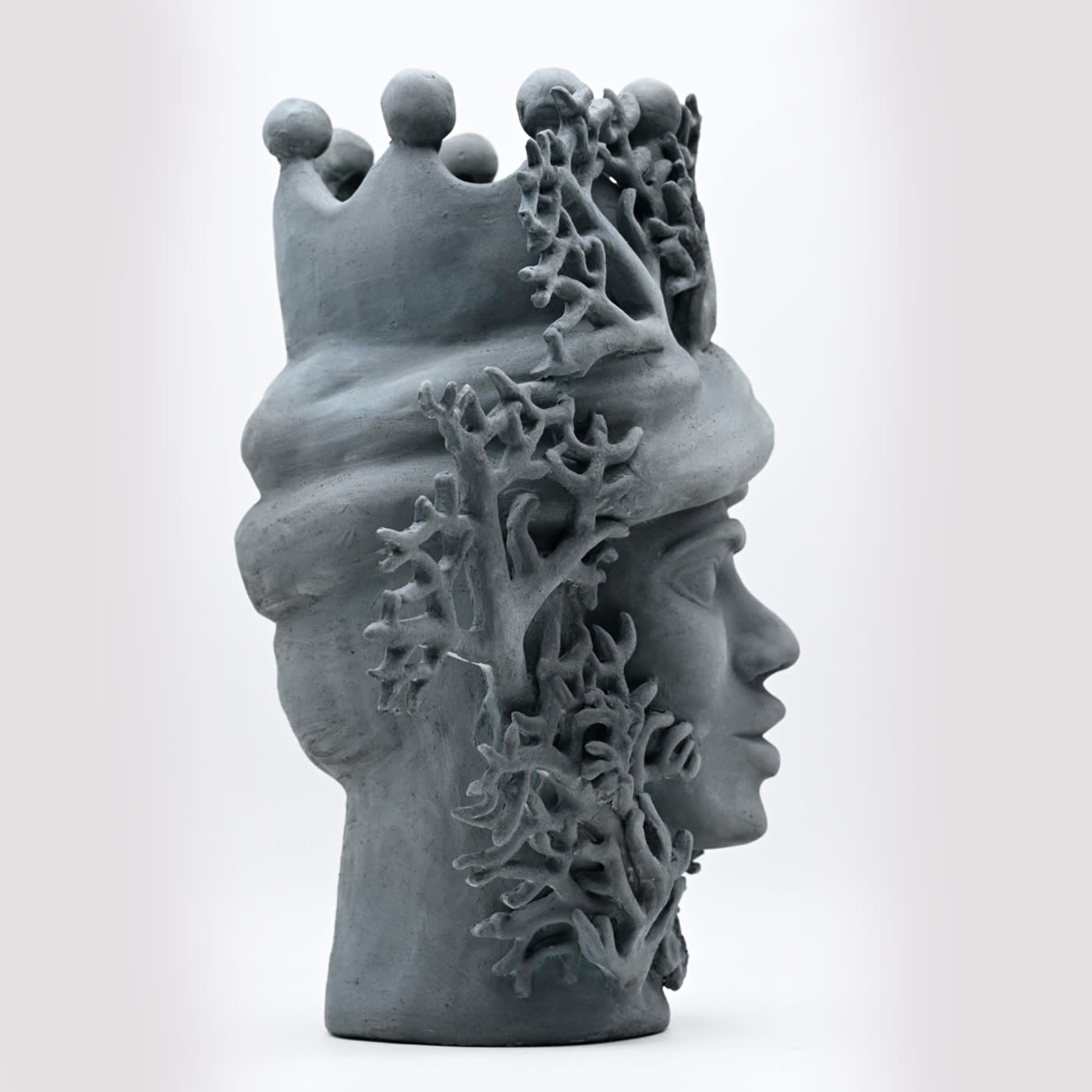Sculpture Tête De Maure Corail