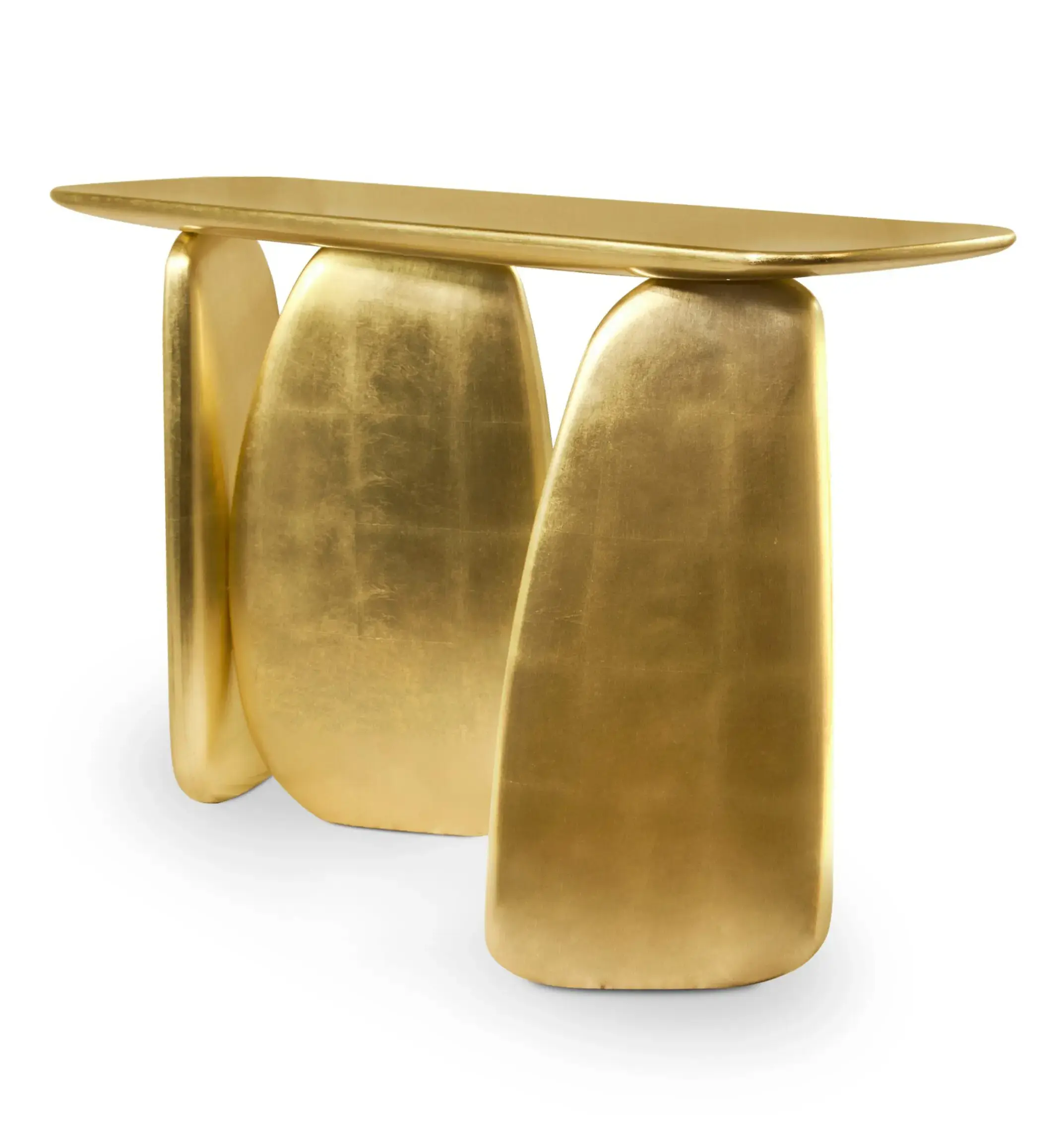 Console Sculpturale Dorée