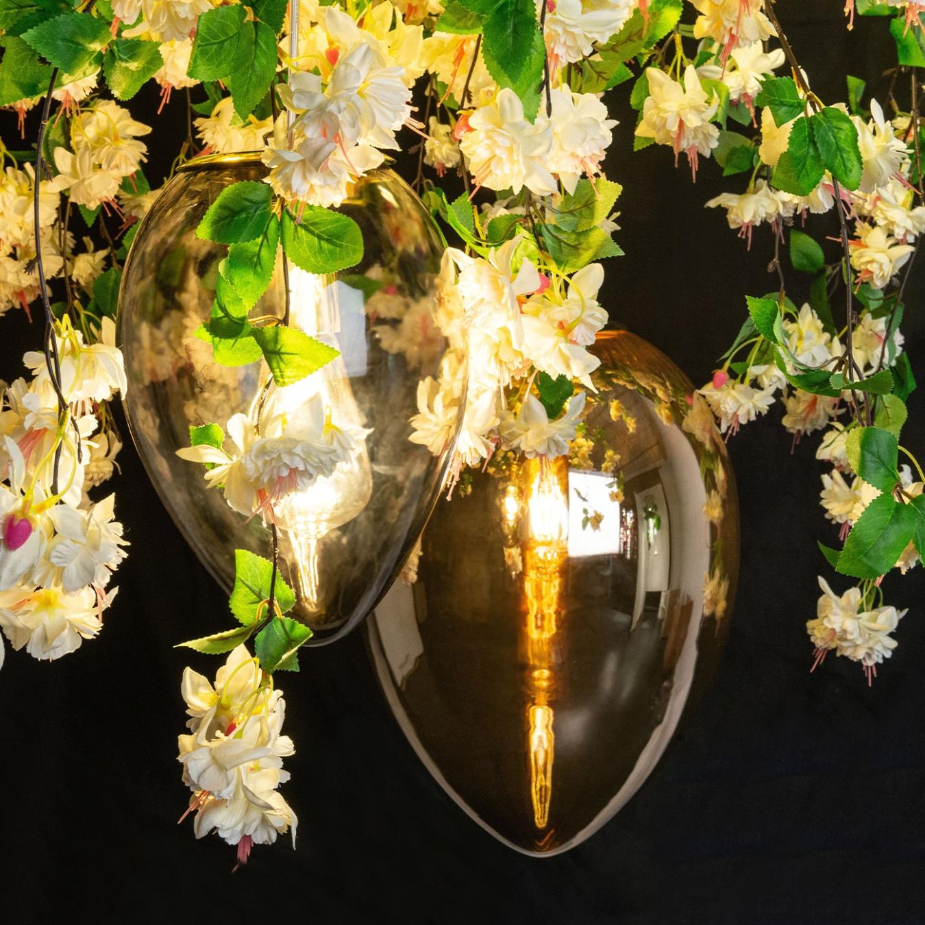 Lustre en cascade Crystal Egg