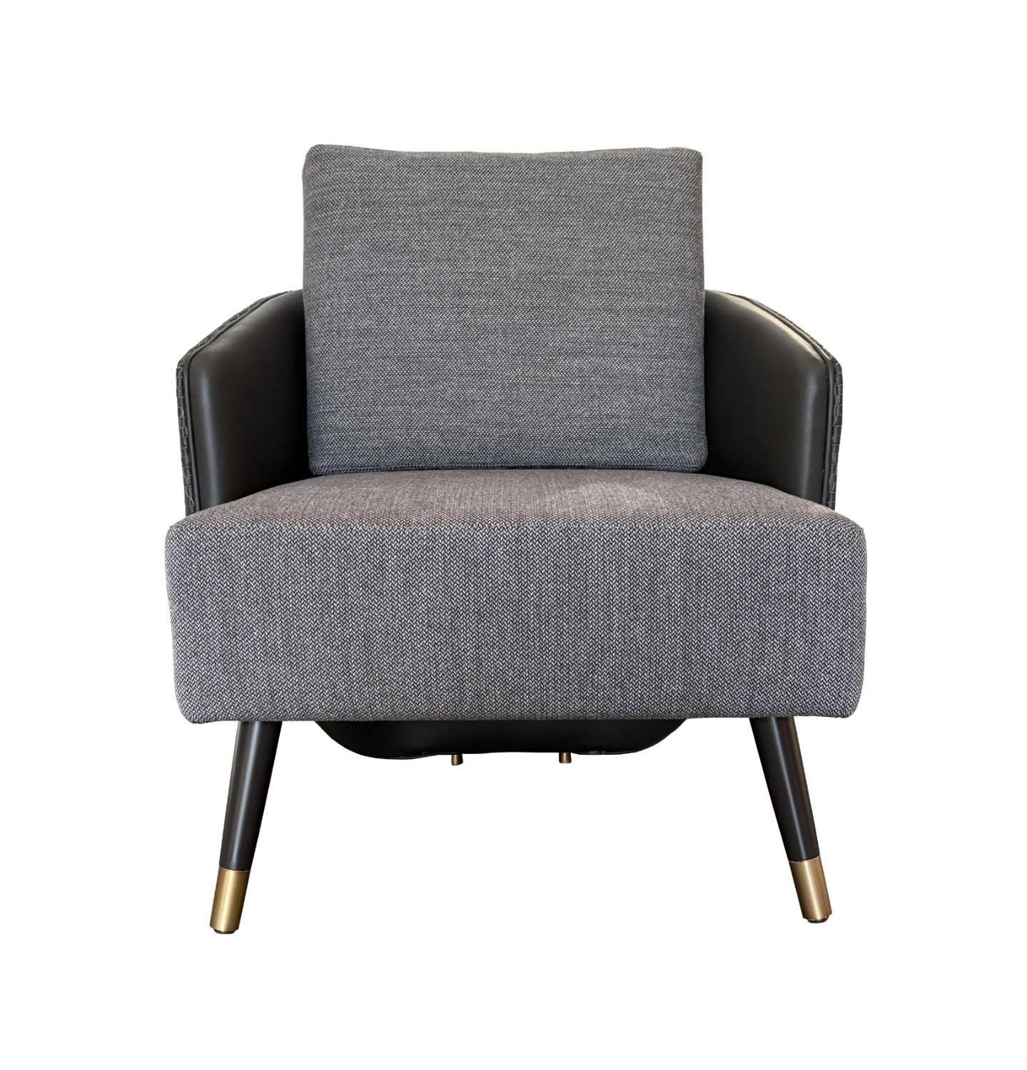 Chaise tapissée grise Brigitte