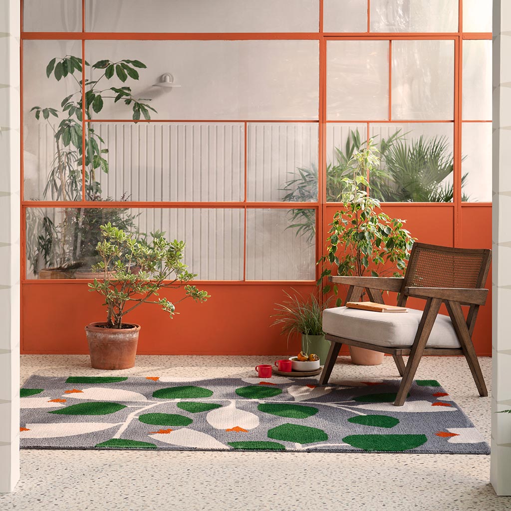 Tapis Cynorrhodon Bleu Extérieur