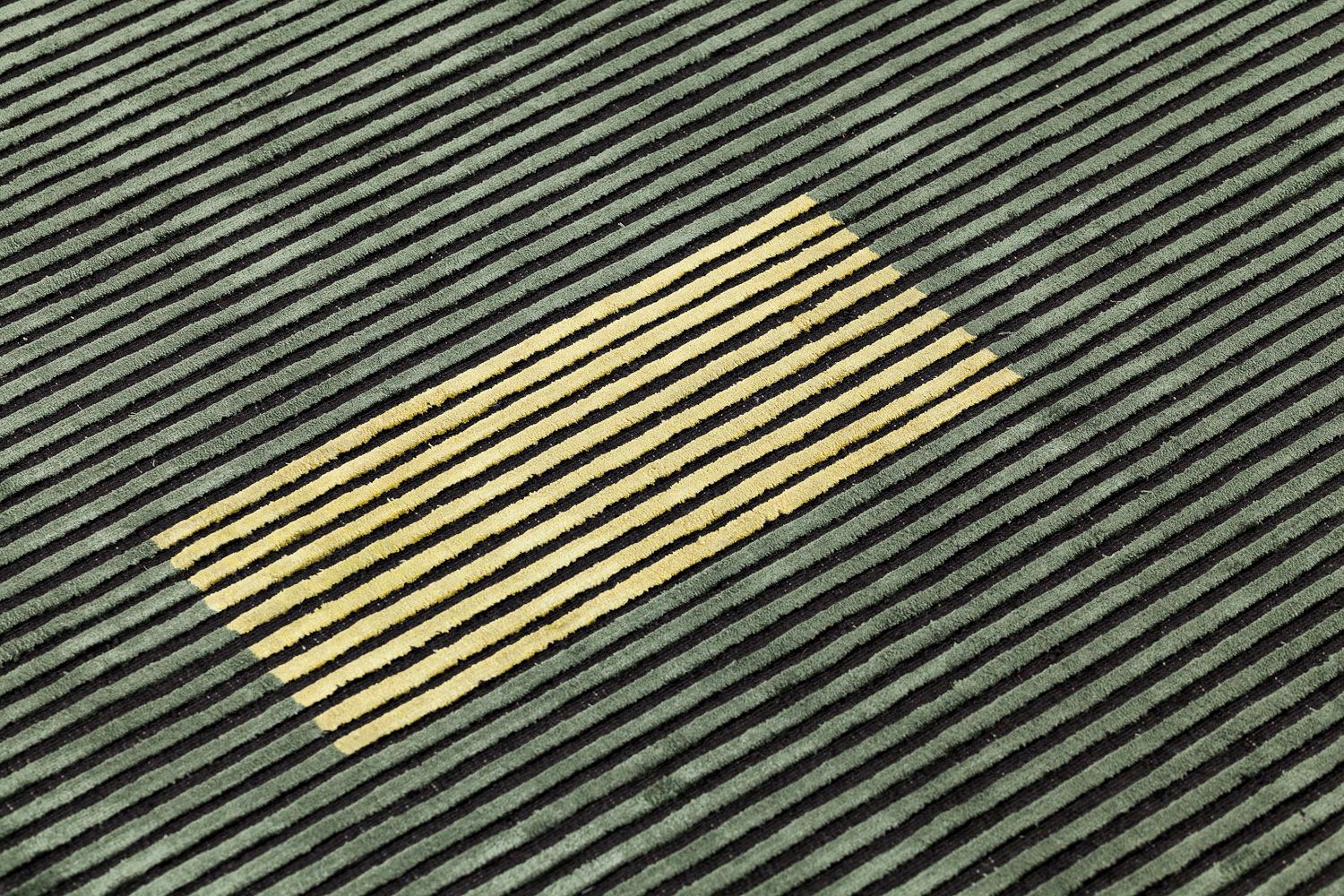 Tapis à Rayures en Viscose Tissé à la Main