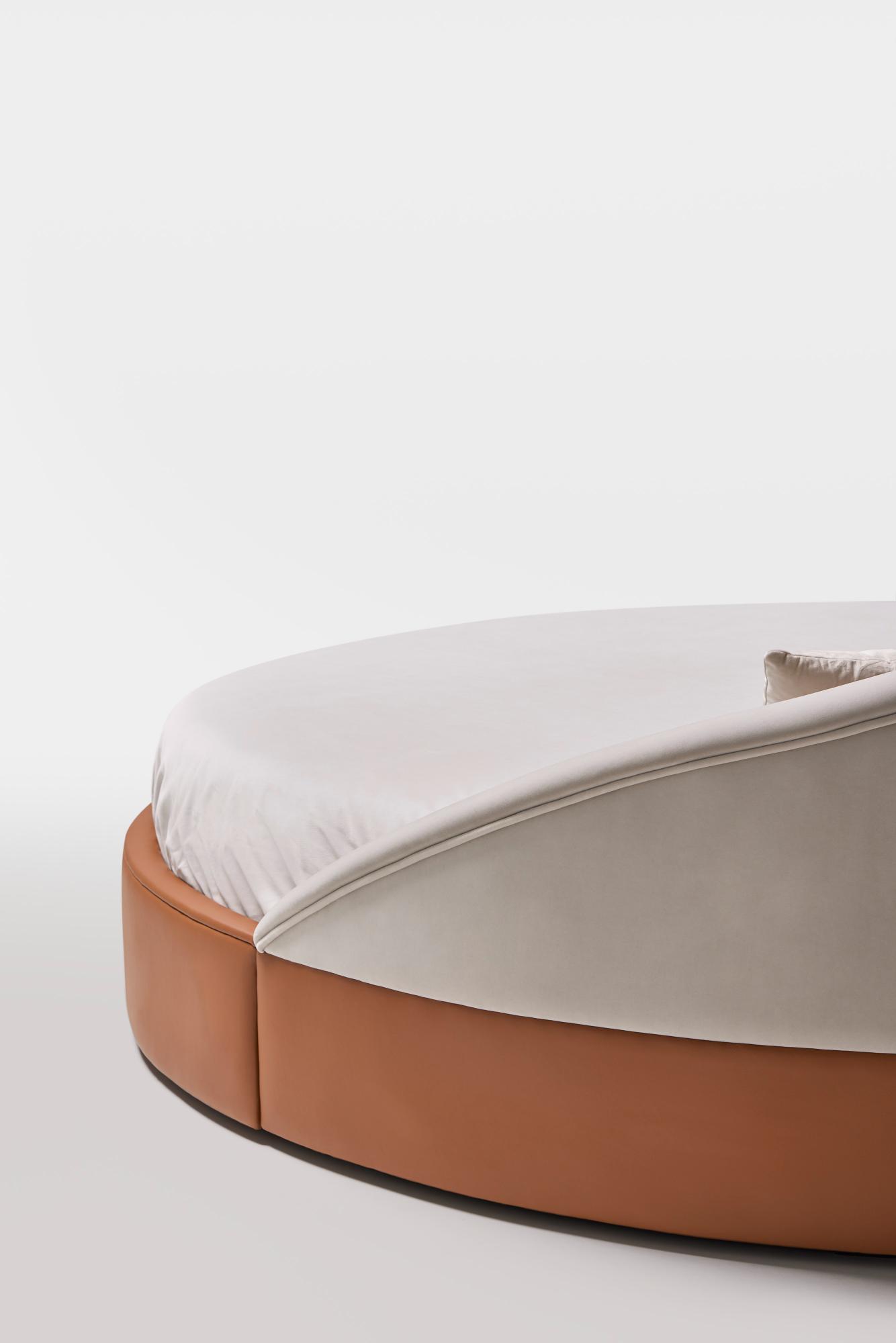 Lit rond en cuir Arco