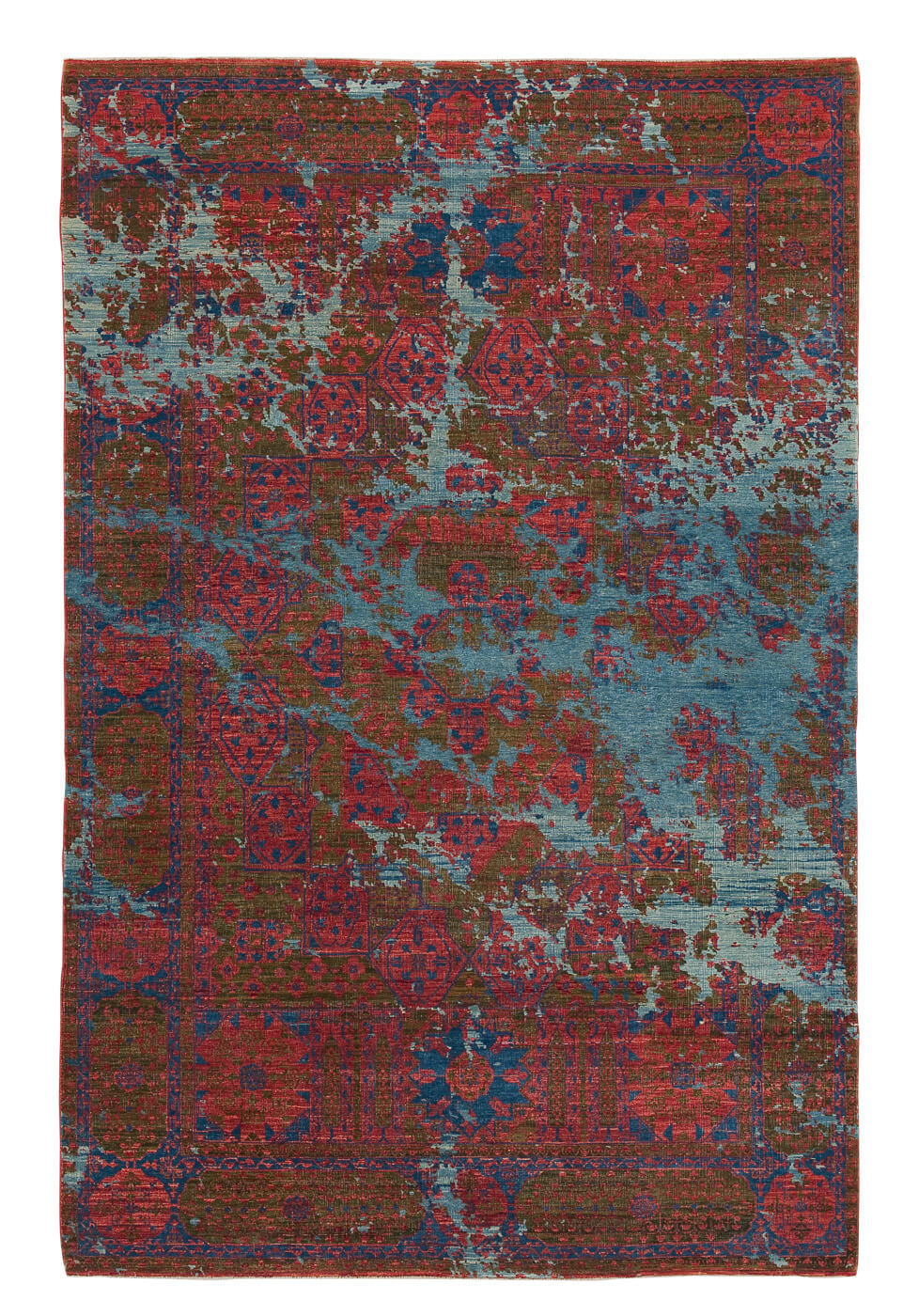 Tapis Mamluk Columbus Ciel Rouge Bleu