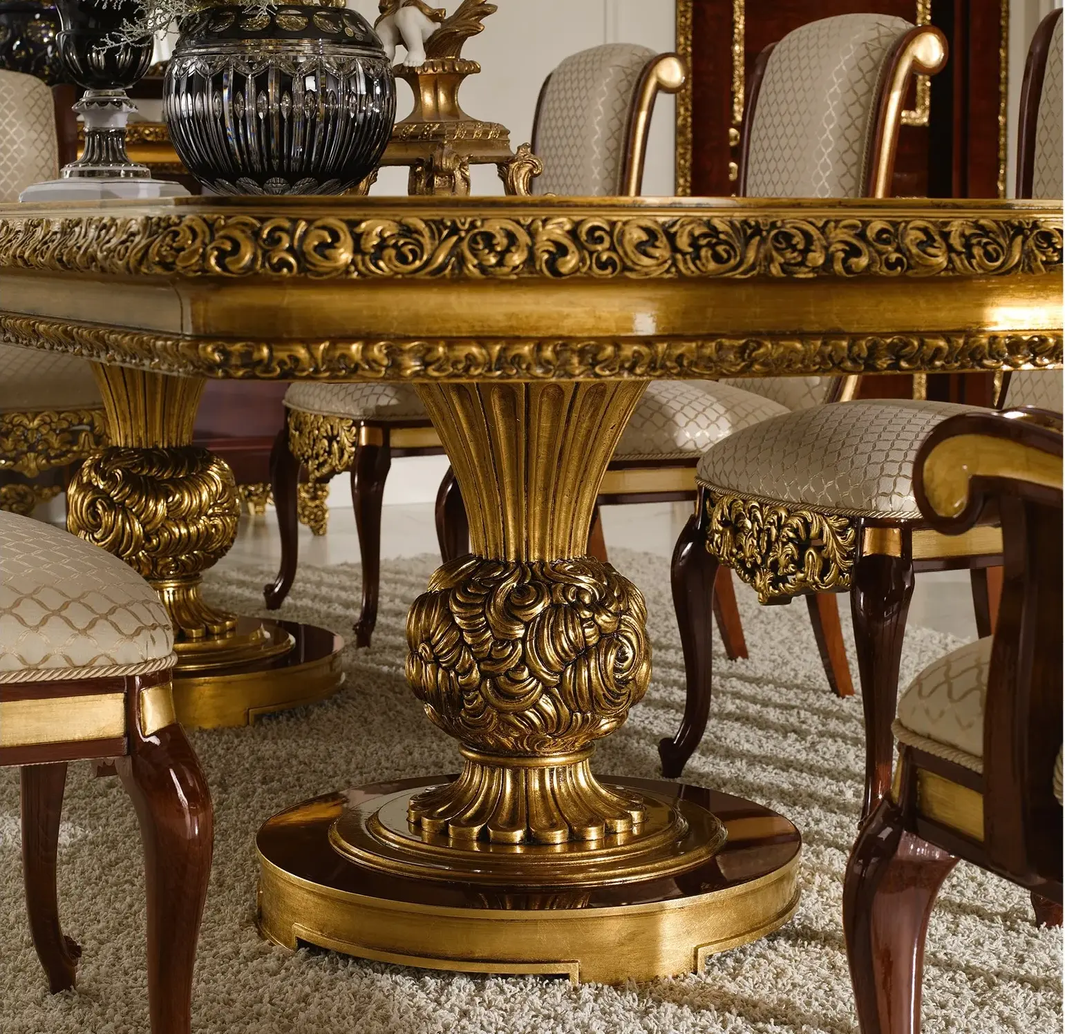 Table À Manger Classique Élégance | Configuration: Fixe