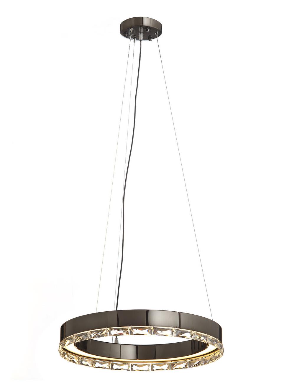 Suspension Anneau LED Asfour Nickel Foncé
