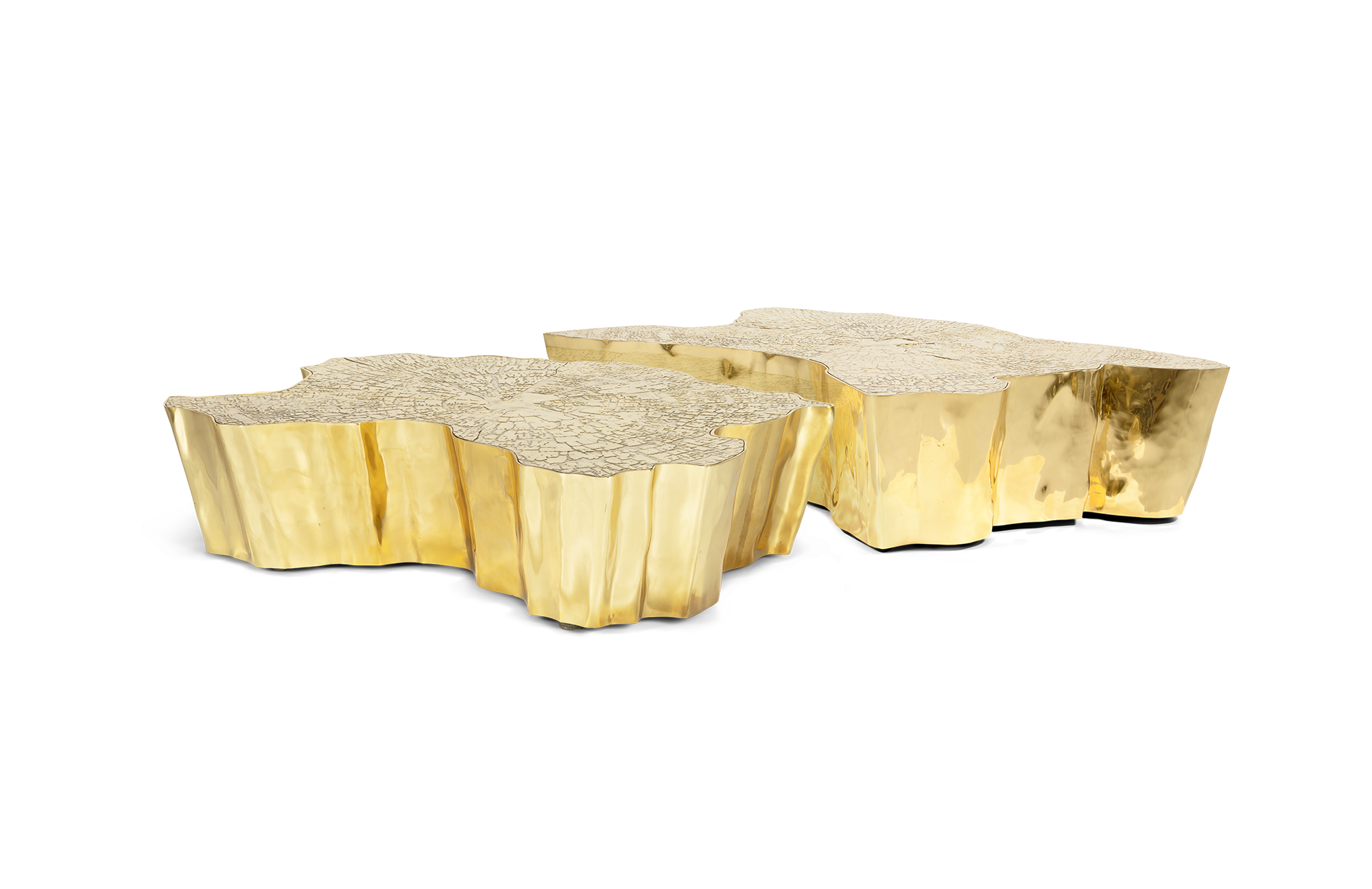 Table Basse Eden Dorée | Dimensions: L 138 x P 95 x H 36 cm
