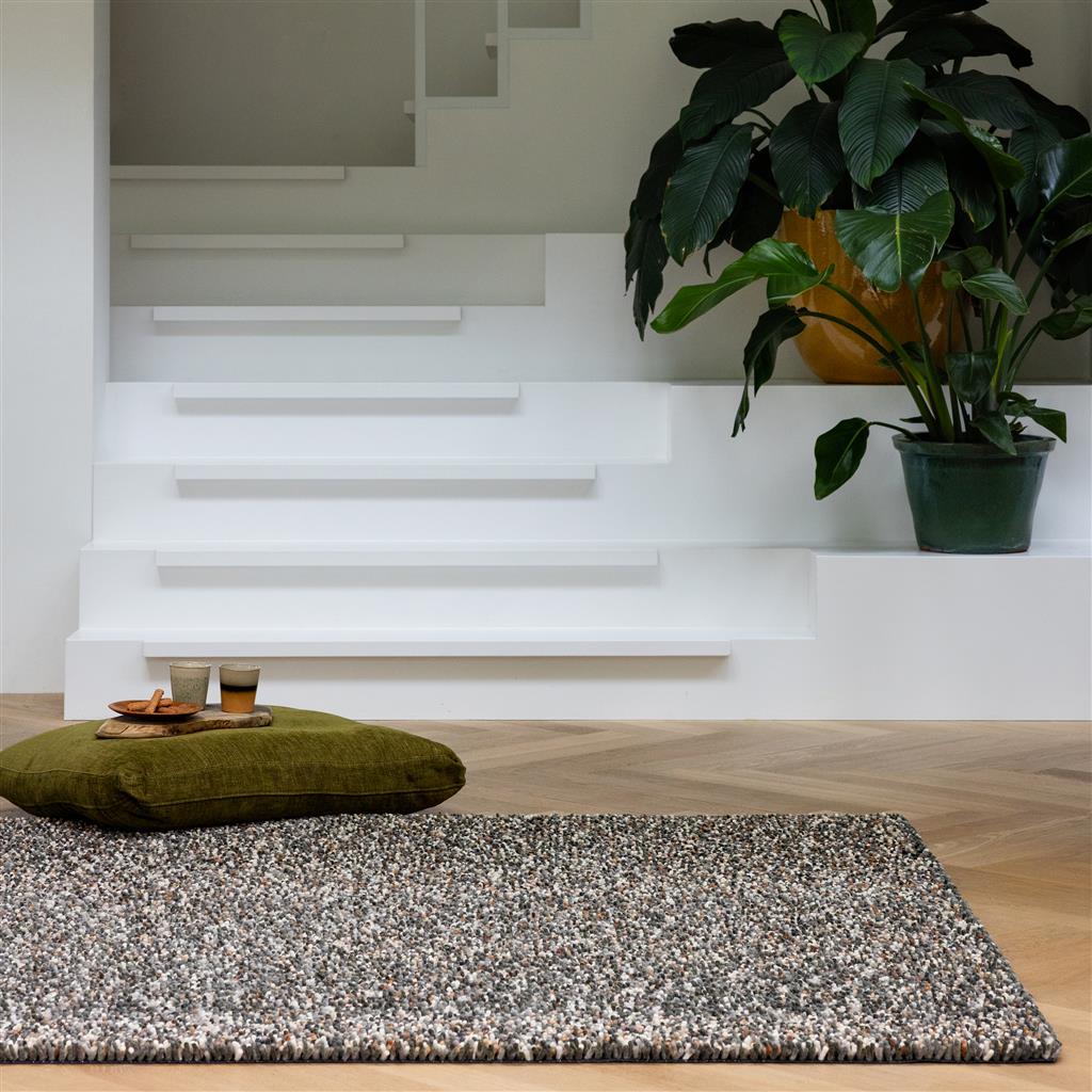 Tapis shaggy feutré Pop-Art Gris