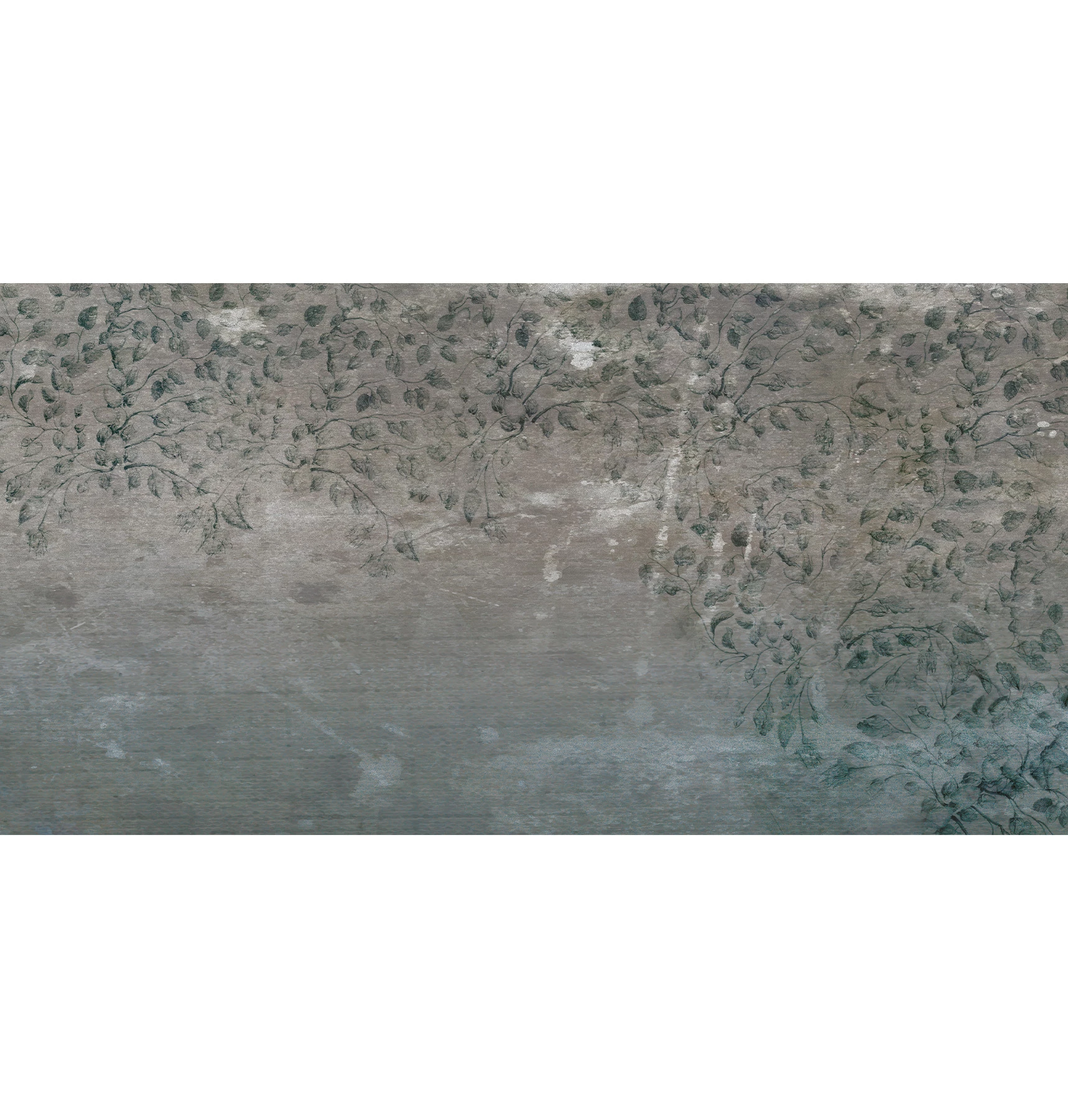 Papier peint feuilles rouges